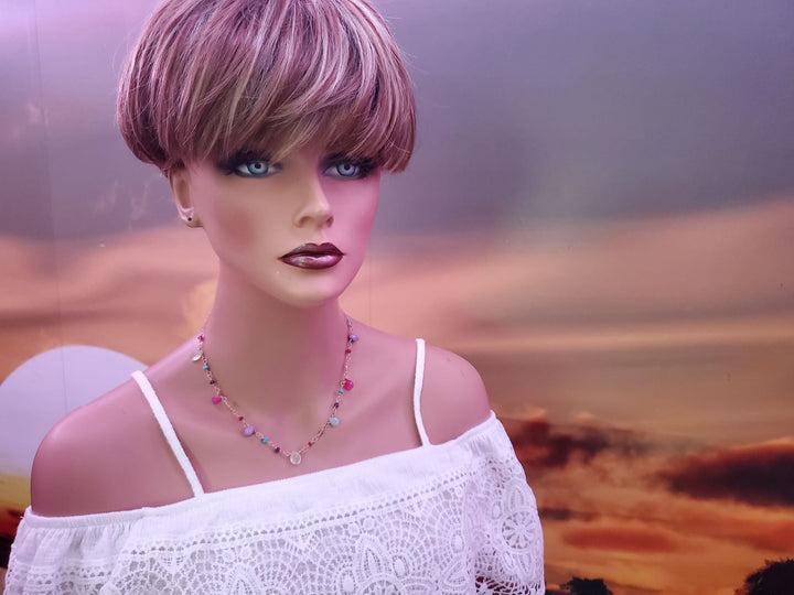 AMD1203Handmade Gold Gemstone Necklace 14 K Gold Filled KunterbuntJewelryNecklace$ 90.00Alexa Martha Designs