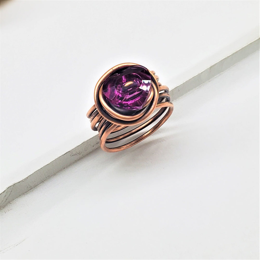 AMD1243-2Handmade Copper Wire Wrapped Ring Wire Wrapped heart RingJewelryRing$ 36.00Alexa Martha Designs