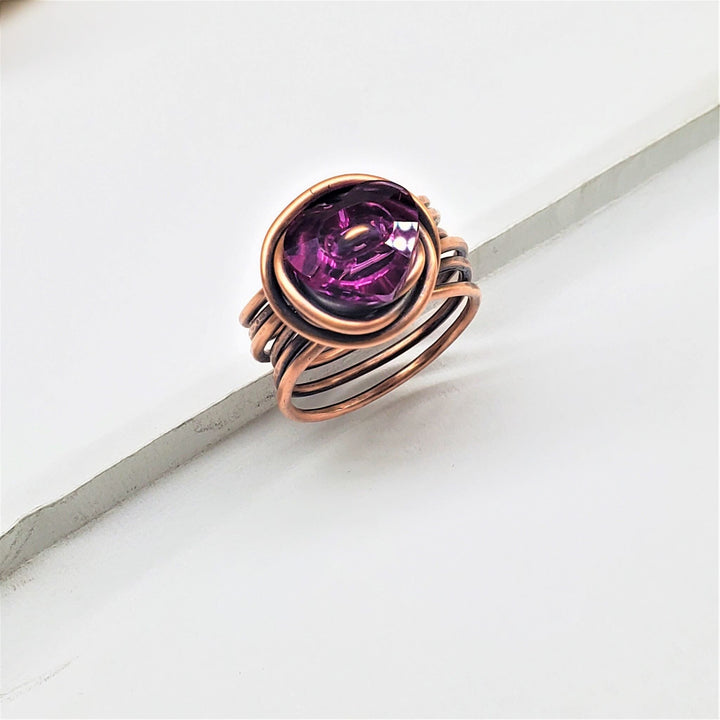 AMD1243-2Handmade Copper Wire Wrapped Ring Wire Wrapped heart RingJewelryRing$ 36.00Alexa Martha Designs