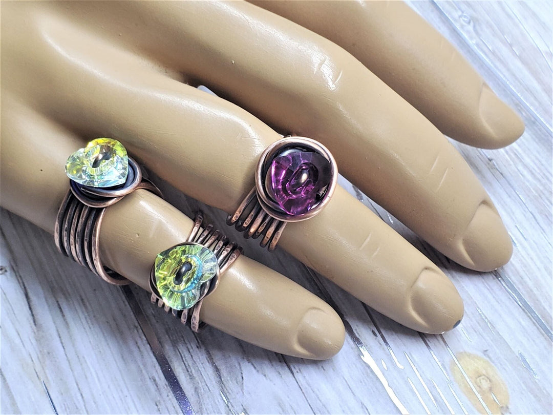AMD1243Handmade Copper Wire Wrapped Ring Wire Wrapped heart RingJewelryRing$ 36.50Alexa Martha Designs