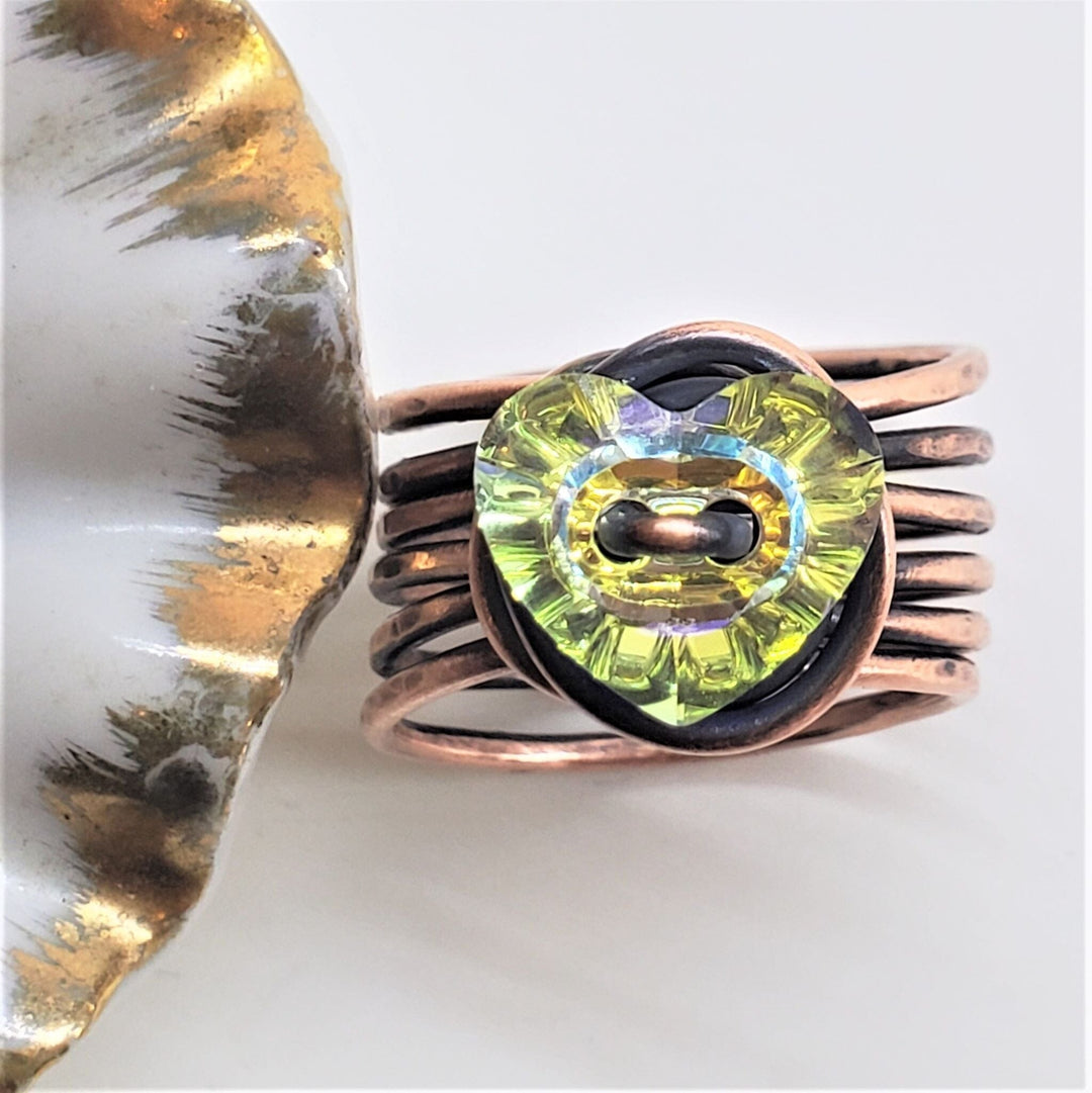 AMD1243Handmade Copper Wire Wrapped Ring Wire Wrapped heart RingJewelryRing$ 36.50Alexa Martha Designs