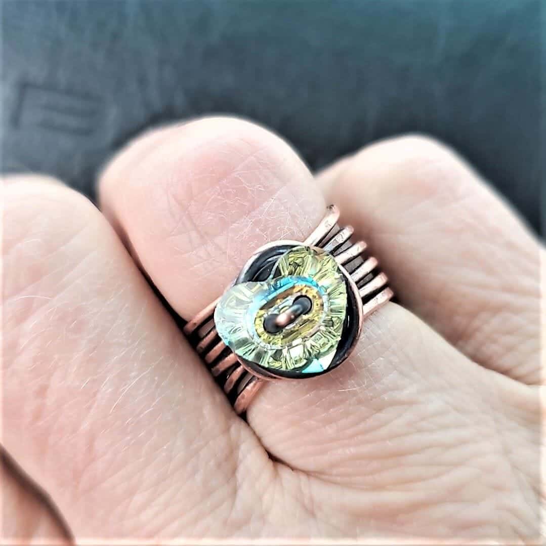 AMD1243Handmade Copper Wire Wrapped Ring Wire Wrapped heart RingJewelryRing$ 36.50Alexa Martha Designs
