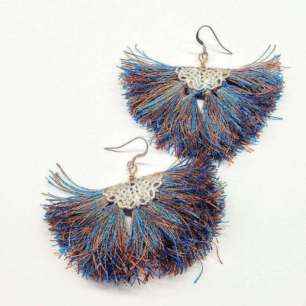 Jess Fringe Earrings in Ivory | Groovy's | Statement Earrings | Fringe