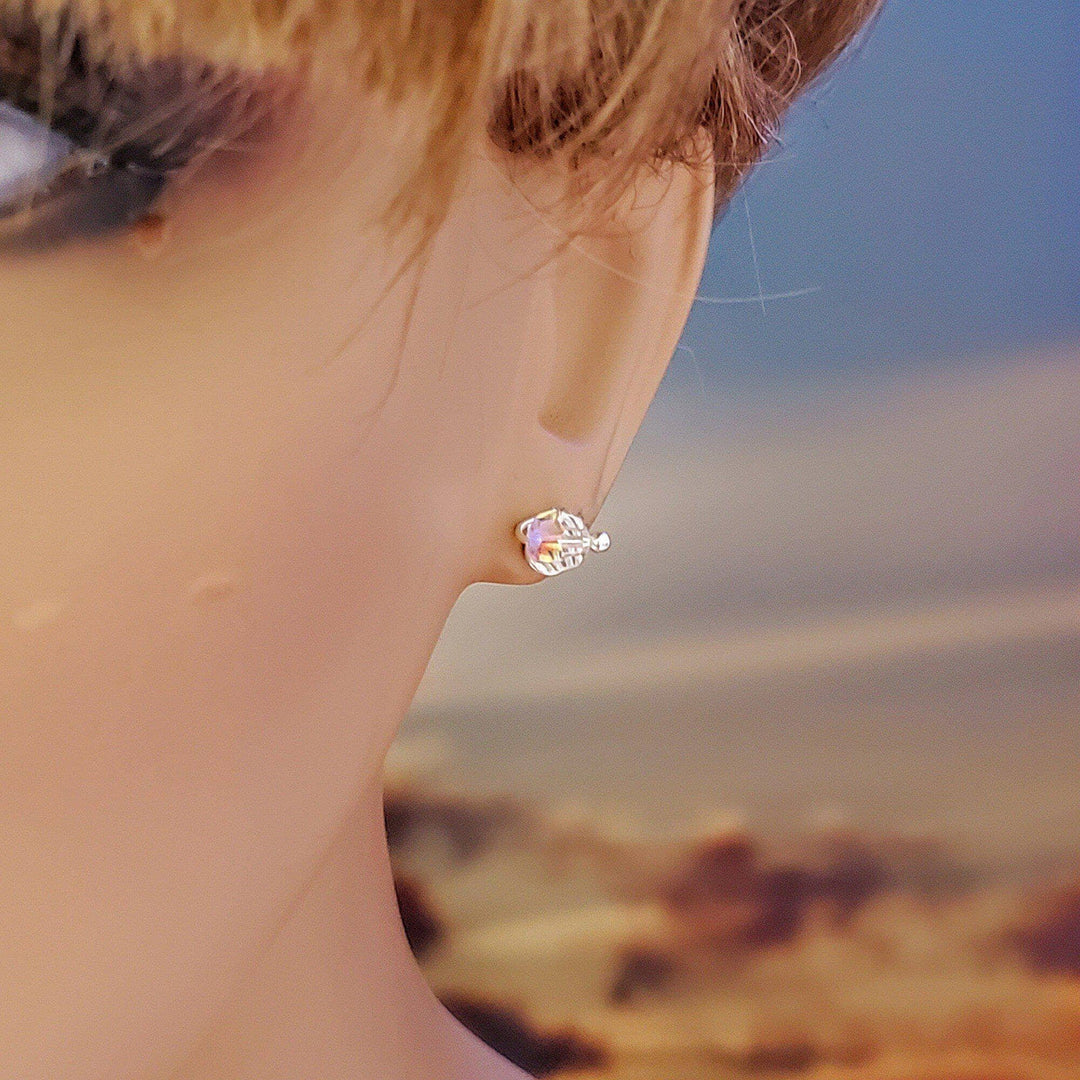 AMD1114-56mm Silver Spiral Crystal Studs | Swarovski 5 Colors HandmadeJewelryEarrings$ 25.00Alexa Martha Designs