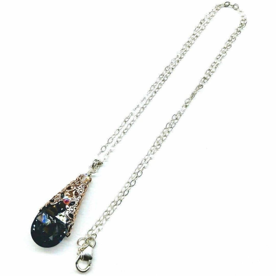 AMD1006Rose Gold Filigree Wrap Crystal Black Diamond Pendant Necklace NecklacesNecklace$ 69.00Alexa Martha Designs