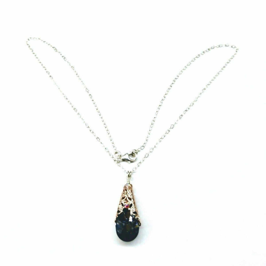 AMD1006Rose Gold Filigree Wrap Crystal Black Diamond Pendant Necklace NecklacesNecklace$ 69.00Alexa Martha Designs