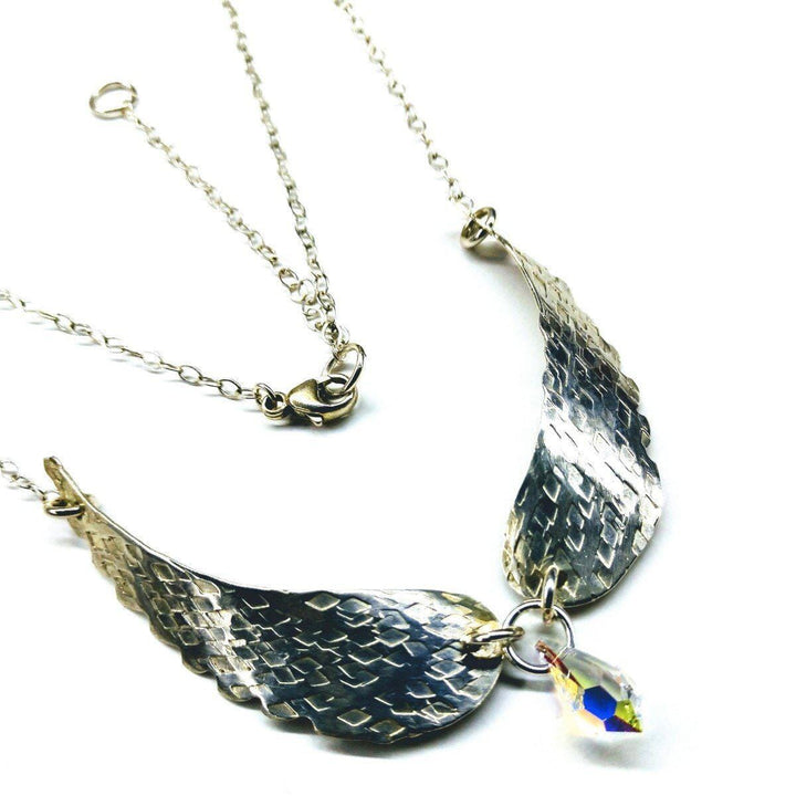 AMD1012Crystal Drop Sterling Silver Angel Wing Necklace JewelryNecklace$ 95.00Alexa Martha Designs