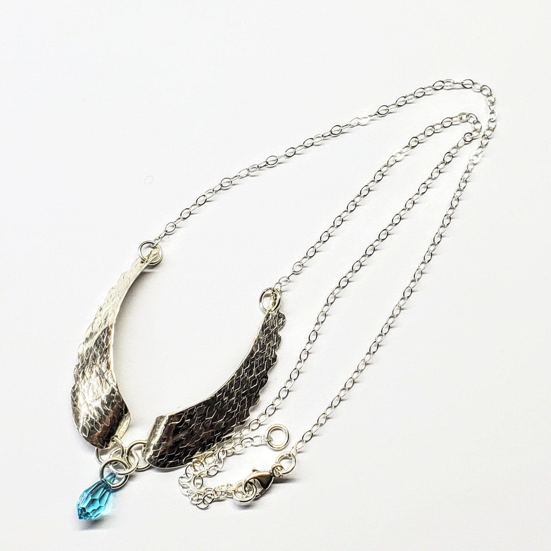 AMD1012Crystal Drop Sterling Silver Angel Wing Necklace JewelryNecklace$ 95.00Alexa Martha Designs