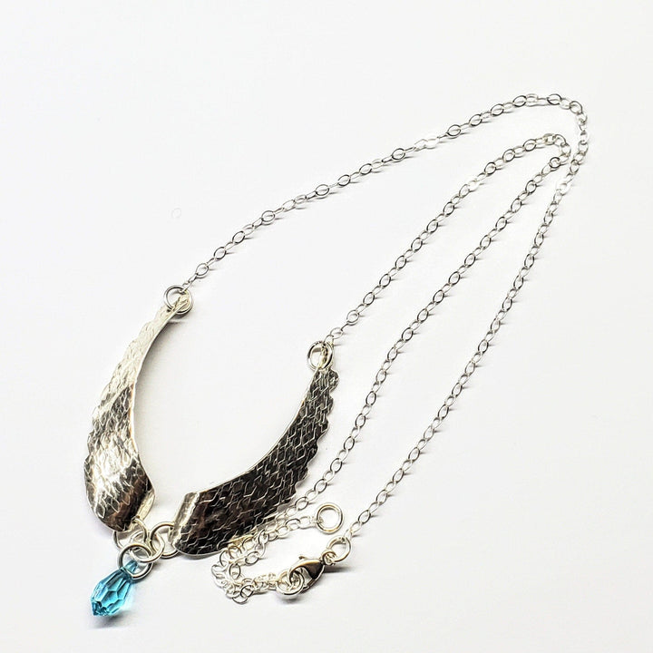 AMD1012Crystal Drop Sterling Silver Angel Wing Necklace JewelryNecklace$ 95.00Alexa Martha Designs