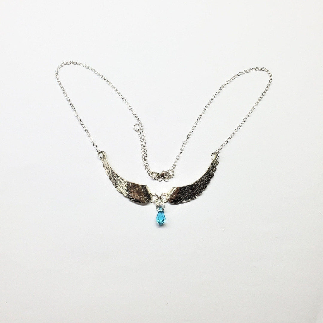 AMD1012Crystal Drop Sterling Silver Angel Wing Necklace JewelryNecklace$ 95.00Alexa Martha Designs