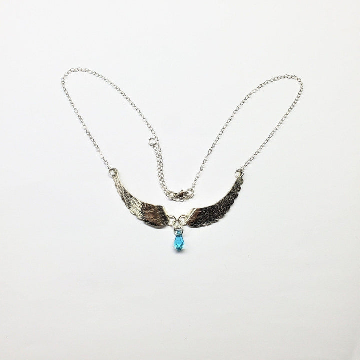 AMD1012Crystal Drop Sterling Silver Angel Wing Necklace JewelryNecklace$ 95.00Alexa Martha Designs