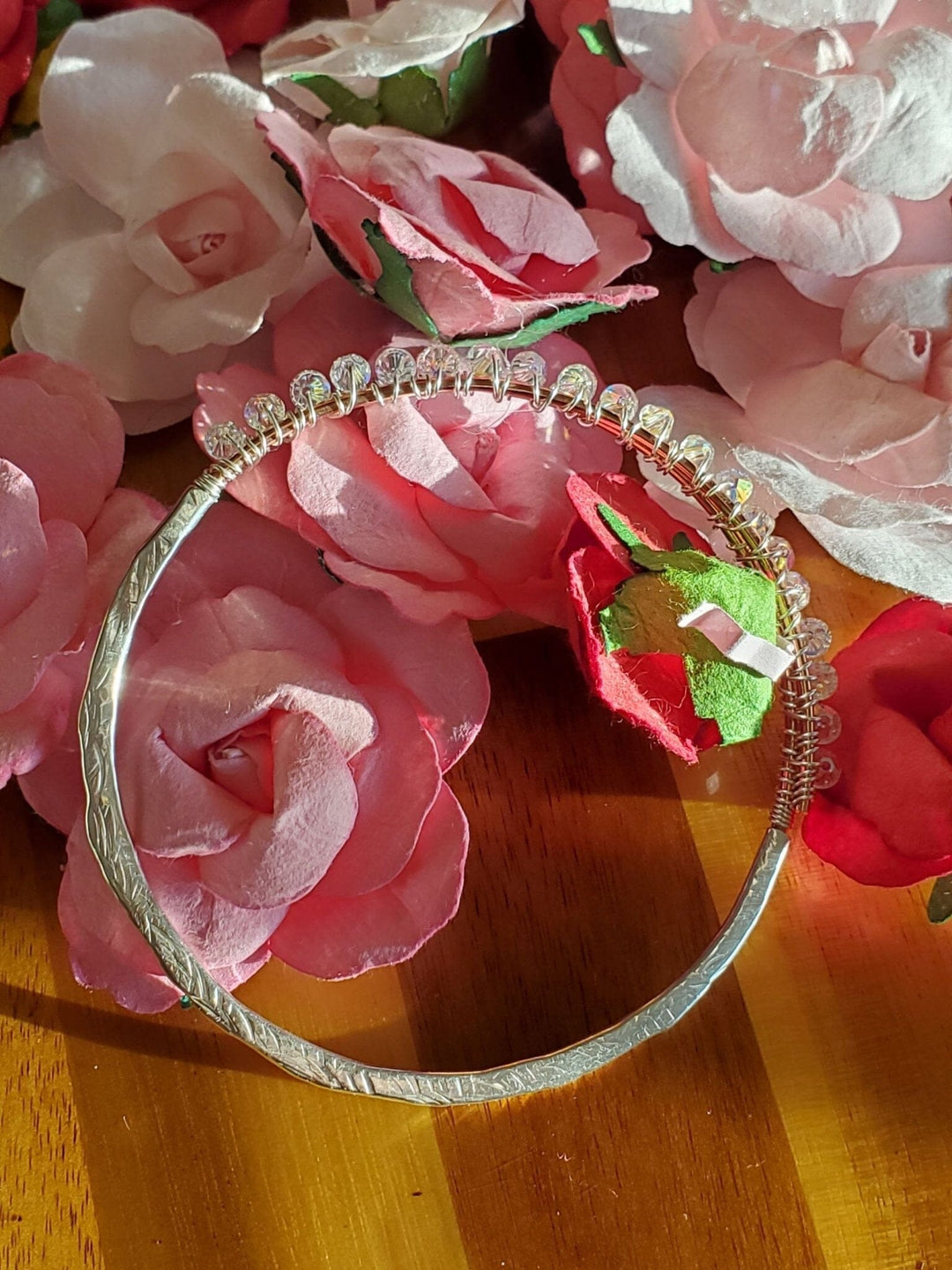 AMD1235Handmade Two Metal Bangle - Silver Copper Swarovski CrystalJewelryBracelet$ 114.00Alexa Martha Designs