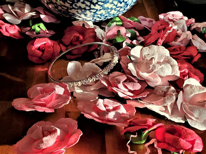 AMD1235Handmade Two Metal Bangle - Silver Copper Swarovski CrystalJewelryBracelet$ 114.00Alexa Martha Designs