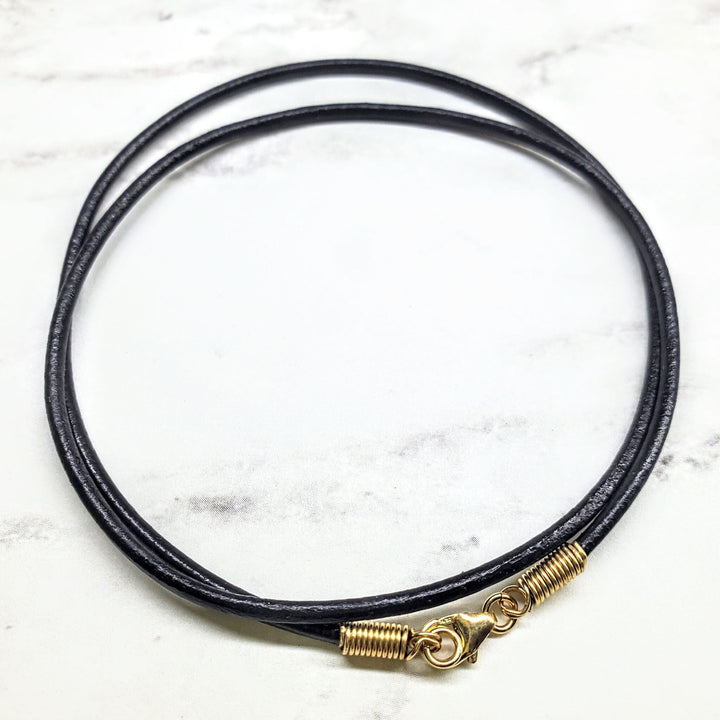 AMD1237-11Handmade Black Leather Necklace Cord | 16-26 inchesJewelryNecklace$ 30.00Alexa Martha Designs
