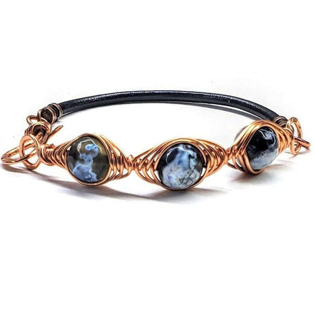 AMD1230-AMD1230-2 Herringbone Wire Wrap Child Abuse Prevention Half Cuff Ribbon Bracelet - Bracelet - Alexa Martha Designs   4696485855279