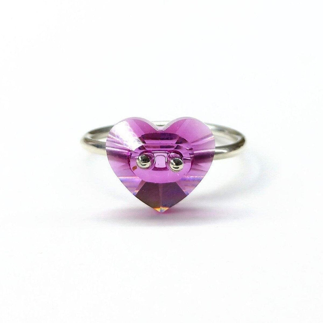 AMD1201Super Sparkly Sterling Silver Swarovski Crystal Heart Bling Ring JewelryRing$ 38.00Alexa Martha Designs