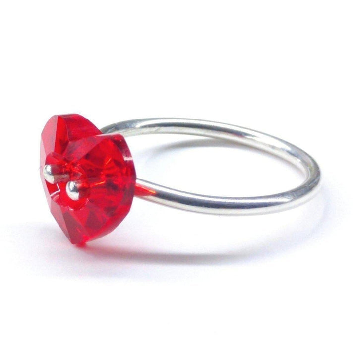 I Love You Crystal Heart Bling Ring - Rings - Alexa Martha Designs   