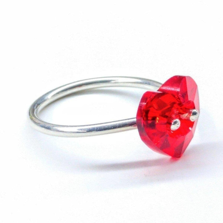 I Love You Crystal Heart Bling Ring - Rings - Alexa Martha Designs   