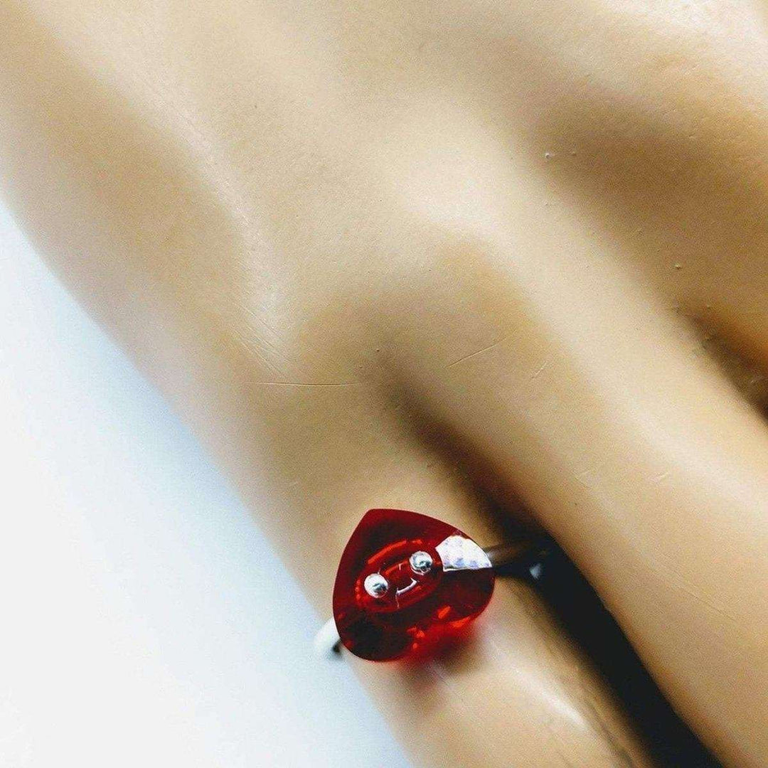 AMD1008Red Sparkly Sterling Silver Swarovski Crystal Heart Bling Ring JewelryRings$ 43.00Alexa Martha Designs