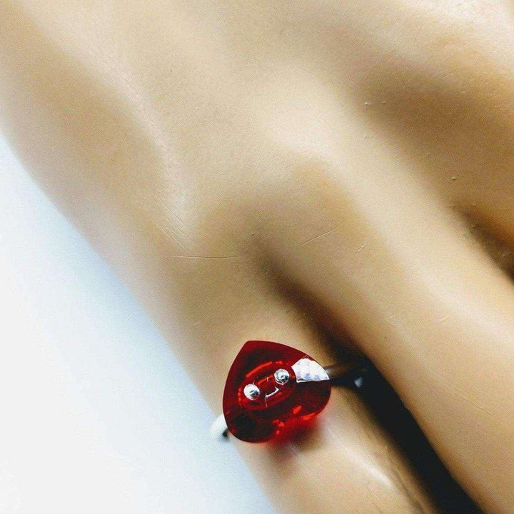 AMD1008Red Sparkly Sterling Silver Swarovski Crystal Heart Bling Ring JewelryRings$ 43.00Alexa Martha Designs