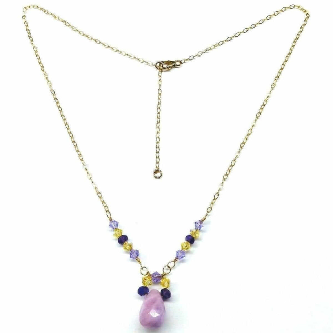 AMD1126Lavender Pink Candy Jade Drop Gold Filled Necklace JewelryNecklaces$ 60.00Alexa Martha Designs