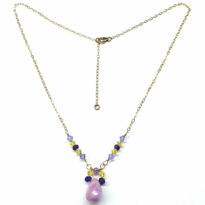 AMD1126Lavender Pink Candy Jade Drop Gold Filled Necklace JewelryNecklaces$ 60.00Alexa Martha Designs