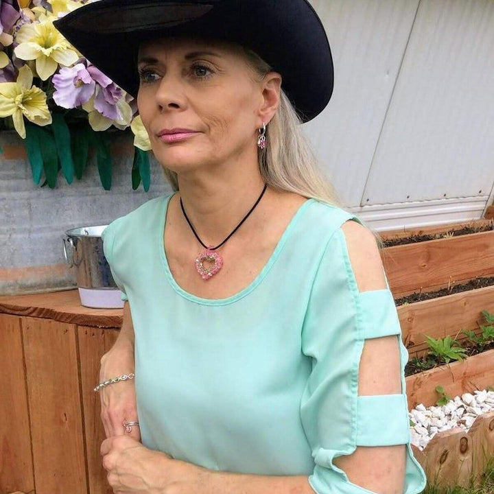 AMD1075 Sterling Silver Hoop Pink Crystal Dangle EarringsJewelryEarrings$ 62.00Alexa Martha Designs