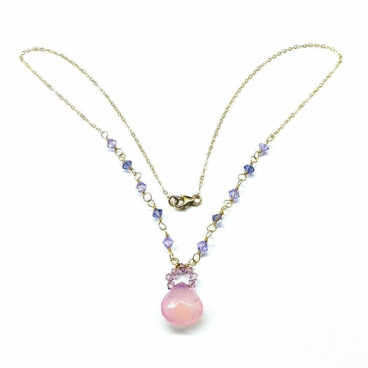 AMD110814 KT Gold Filled Purple Chalcedony Drop Necklace JewelryNecklace$ 77.00Alexa Martha Designs