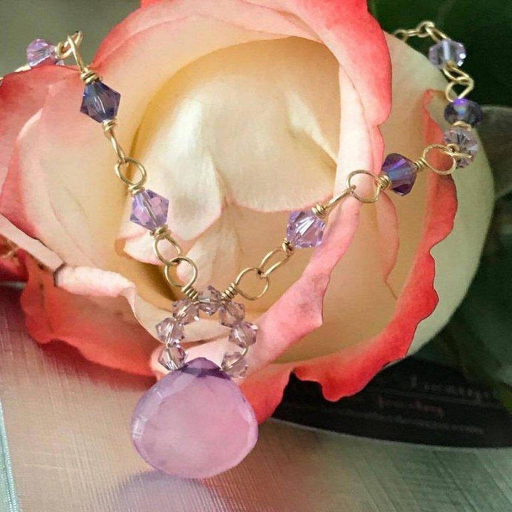AMD110814 KT Gold Filled Purple Chalcedony Drop Necklace JewelryNecklace$ 77.00Alexa Martha Designs