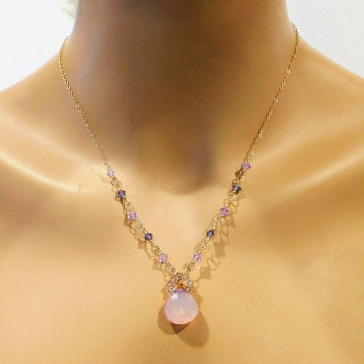 AMD110814 KT Gold Filled Purple Chalcedony Drop Necklace JewelryNecklace$ 77.00Alexa Martha Designs