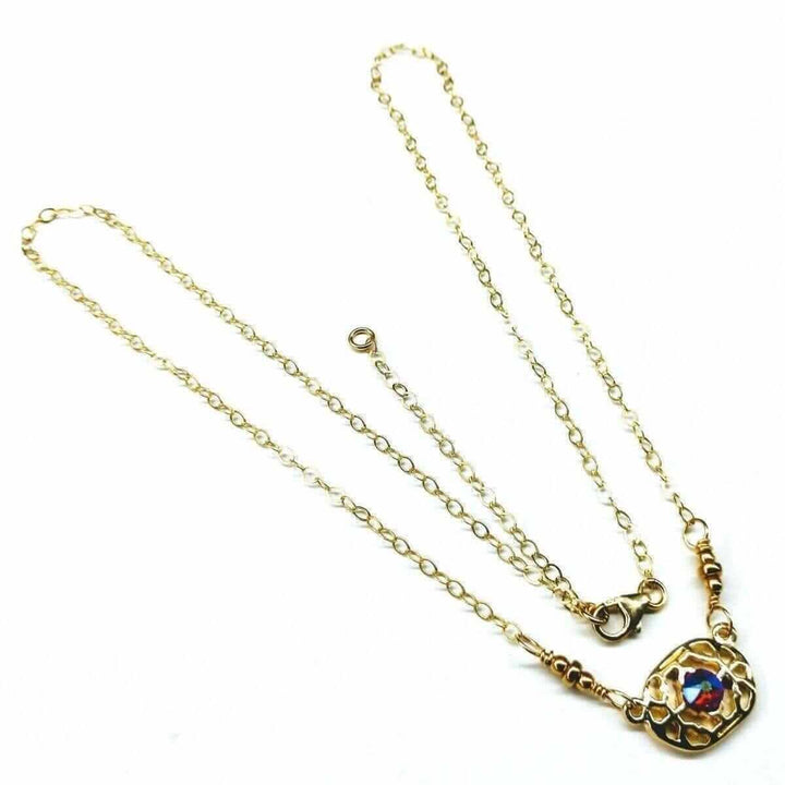 AMD1032Red Crystal 14 K Gold Filled Adjustable Filigree Choker JewelryNecklaces$ 70.00Alexa Martha Designs