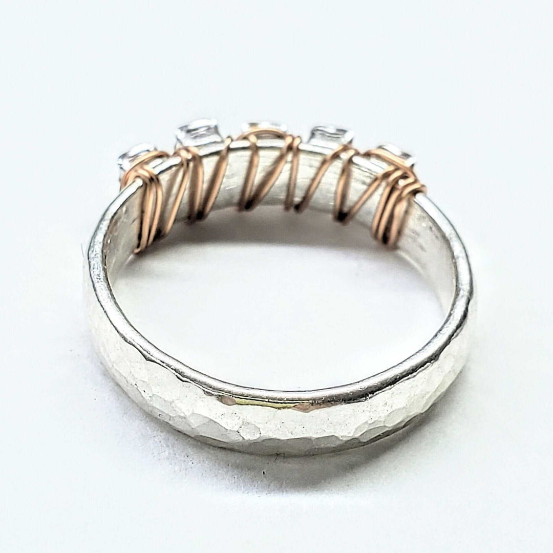 AMD1144Rose Gold Crystal Bling Ring Wire Wrapped GlamorJewelryRings$ 66.00Alexa Martha Designs