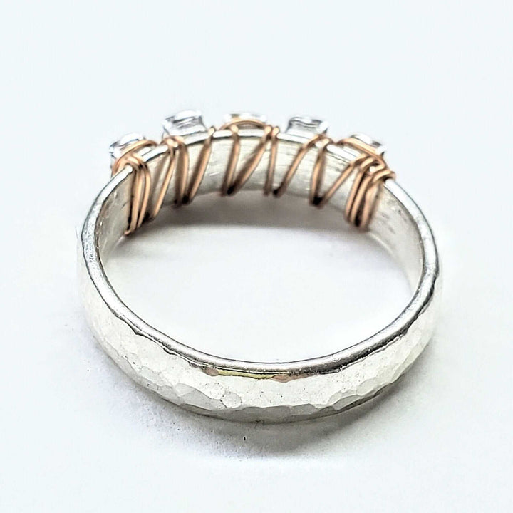 AMD1144Rose Gold Crystal Bling Ring Wire Wrapped GlamorJewelryRings$ 66.00Alexa Martha Designs