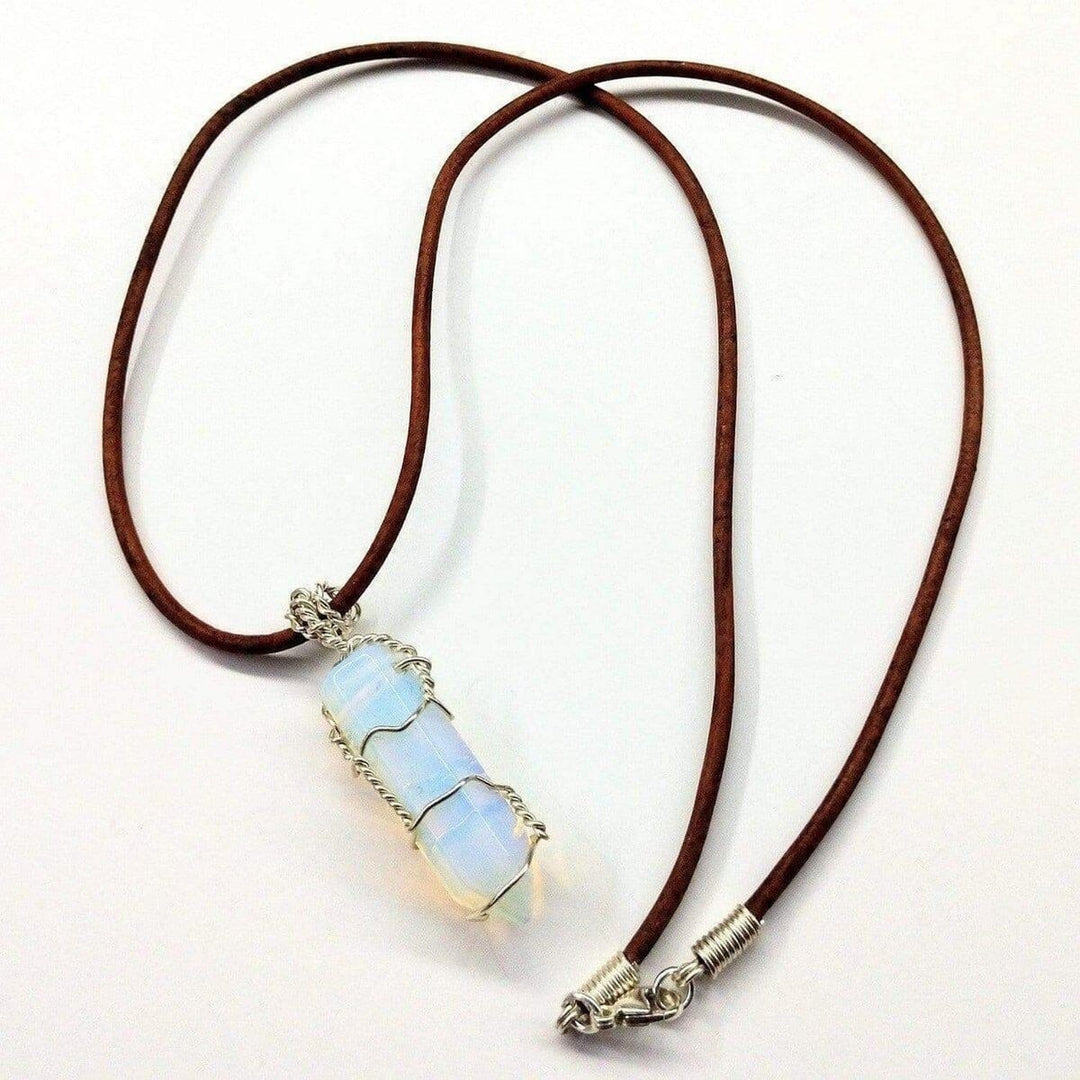 AMD1072-4 Silver Wire Wrapped Encased Gemstone Crystal PointJewelryNecklace$ 52.00Alexa Martha Designs