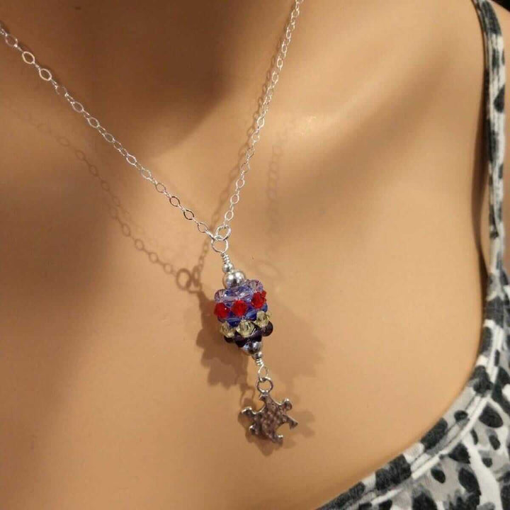AMD1034Sterling Silver Autism Awareness Crystal Barrel Necklace JewelryNecklace$ 108.00Alexa Martha Designs