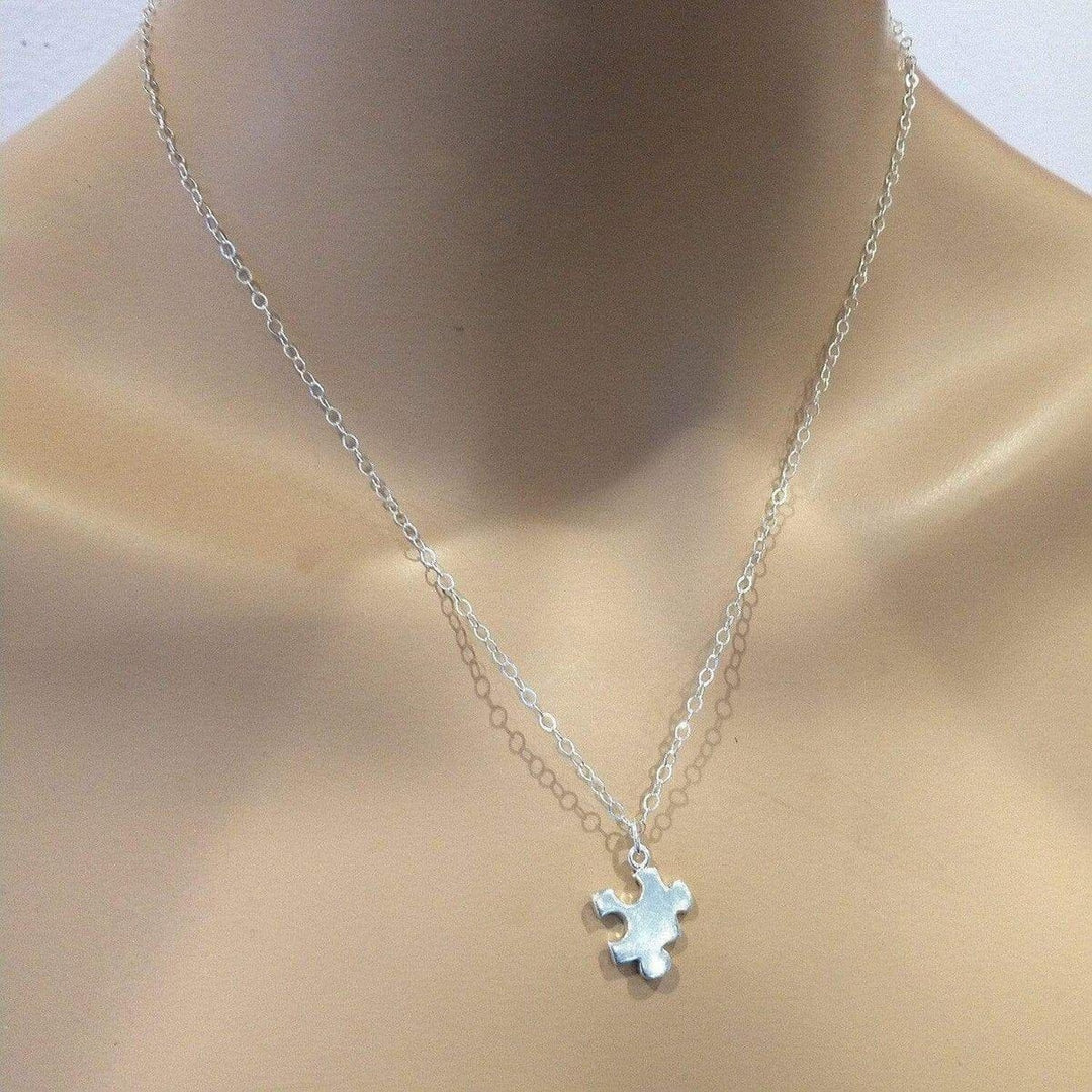 AMD1089 Sterling Silver Autism Awareness Puzzle Piece Cable Chain NecklaceJewelryNecklace$ 71.00Alexa Martha Designs