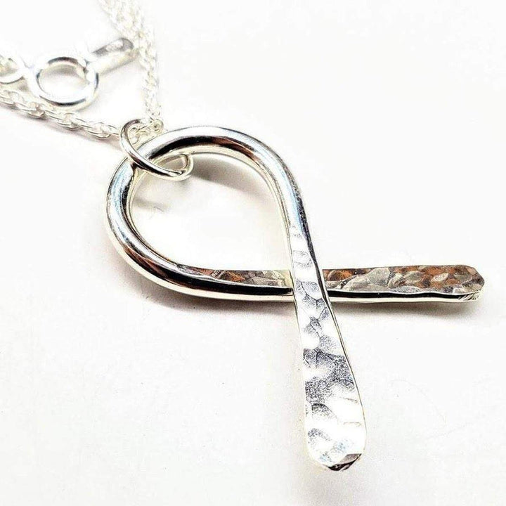 AMD1158 Sterling Silver Awareness Ribbon Necklace AlexaJewelryNecklace$ 72.00Alexa Martha Designs