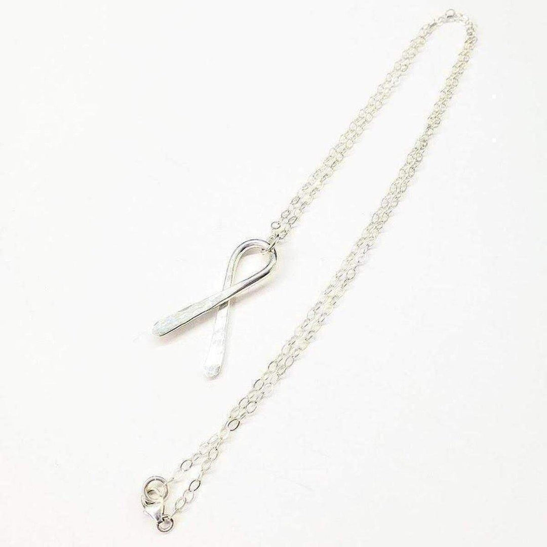 AMD1158 Sterling Silver Awareness Ribbon Necklace AlexaJewelryNecklace$ 72.00Alexa Martha Designs