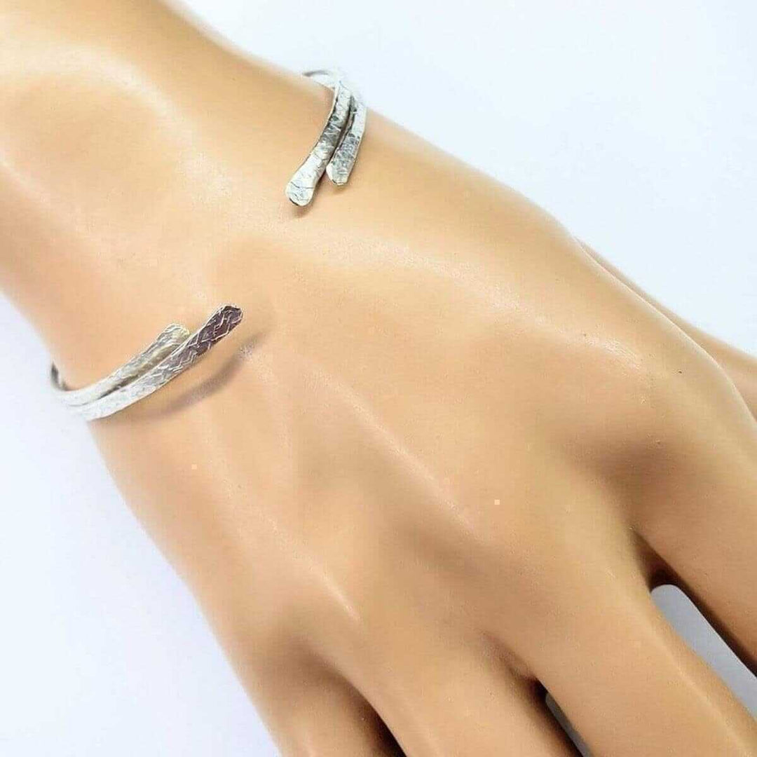 AMD1157 Hammered Sterling Silver Open Bangle Alexa MarthaJewelryBracelet$ 45.00Alexa Martha Designs
