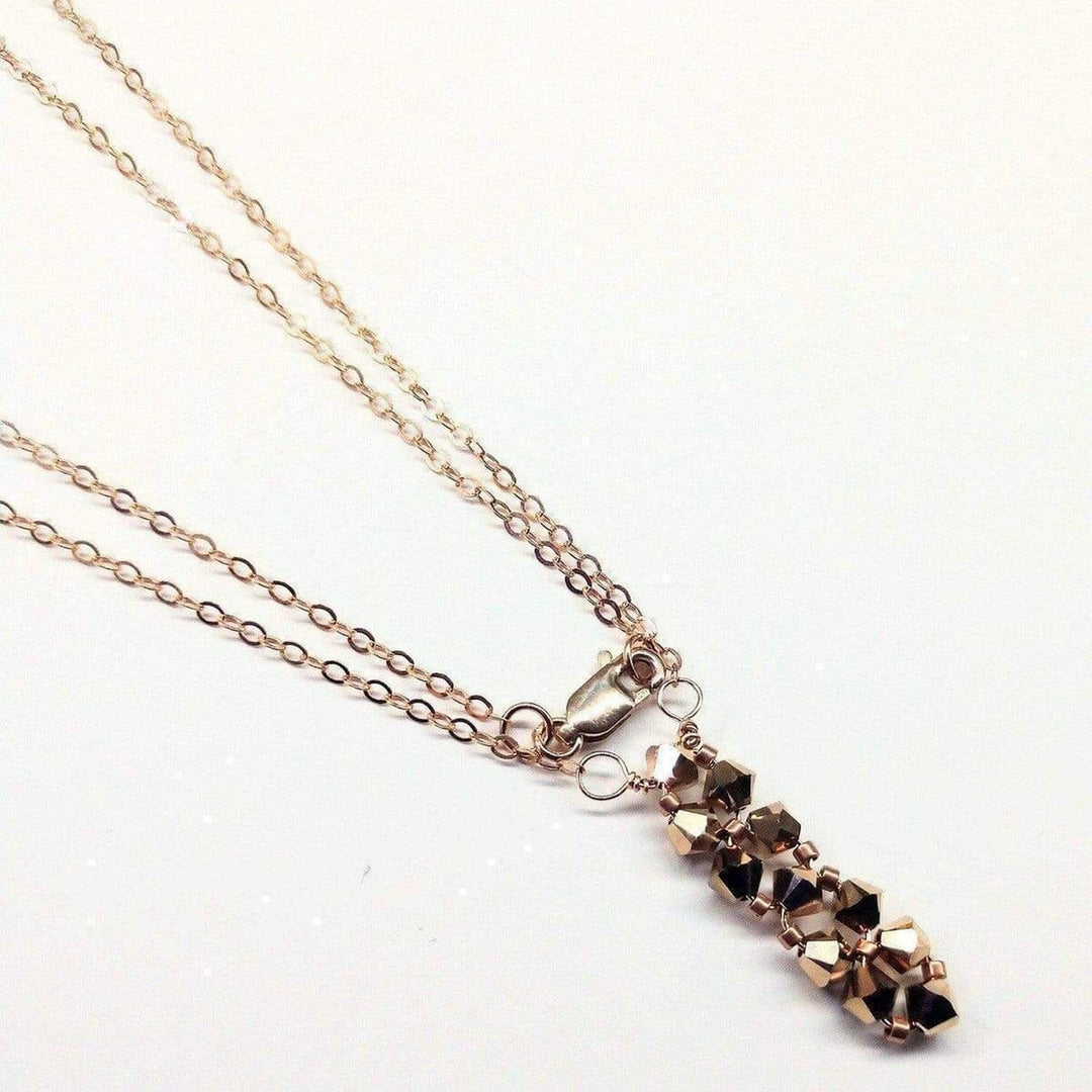 AMD1024Super Sparkly Beaded Rose Gold Crystal Vertical Bar NecklaceJewelryNecklace$ 69.00Alexa Martha Designs