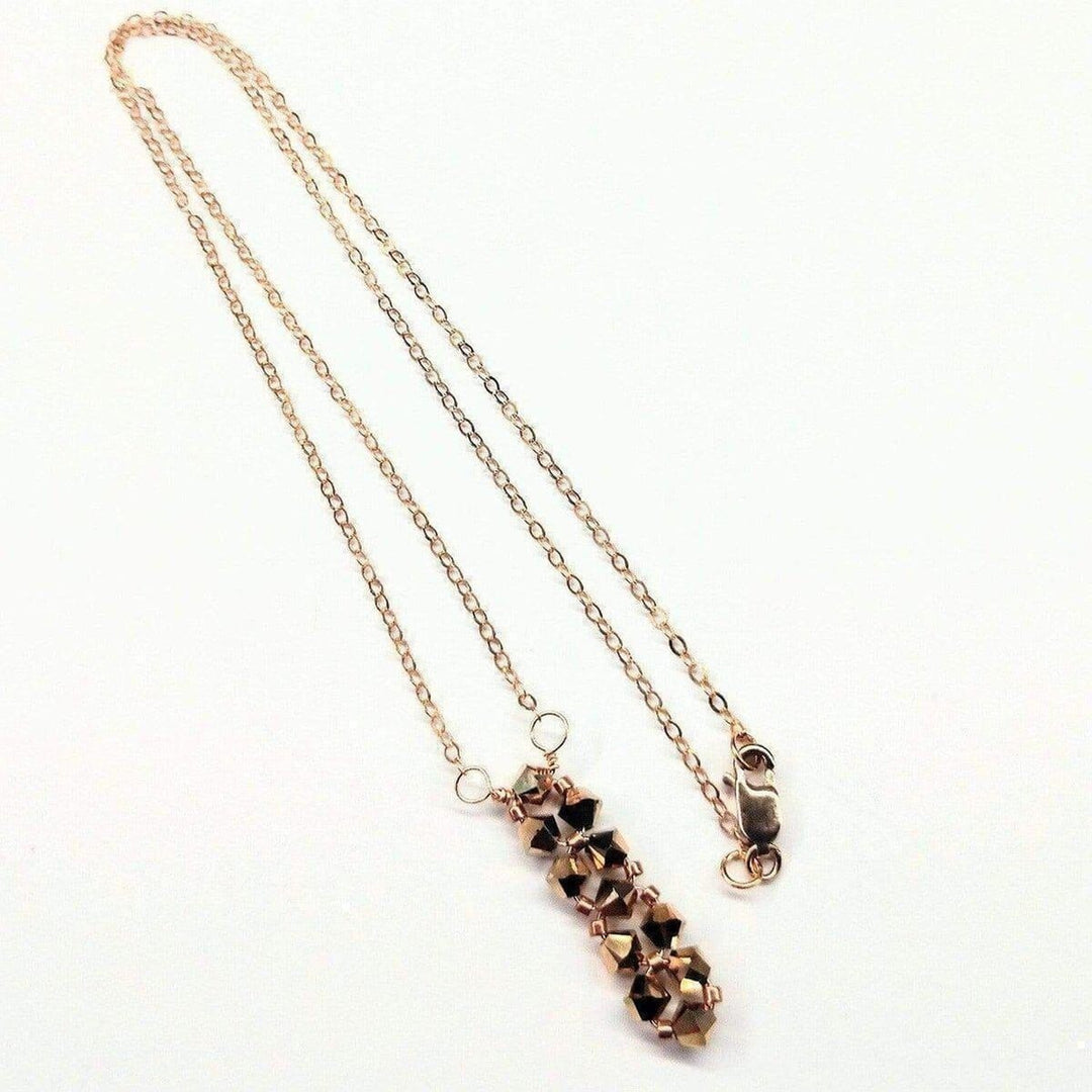 AMD1024Super Sparkly Beaded Rose Gold Crystal Vertical Bar NecklaceJewelryNecklace$ 69.00Alexa Martha Designs