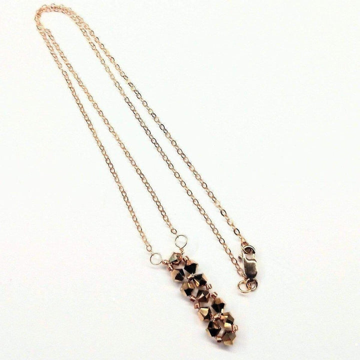AMD1024Super Sparkly Beaded Rose Gold Crystal Vertical Bar NecklaceJewelryNecklace$ 69.00Alexa Martha Designs