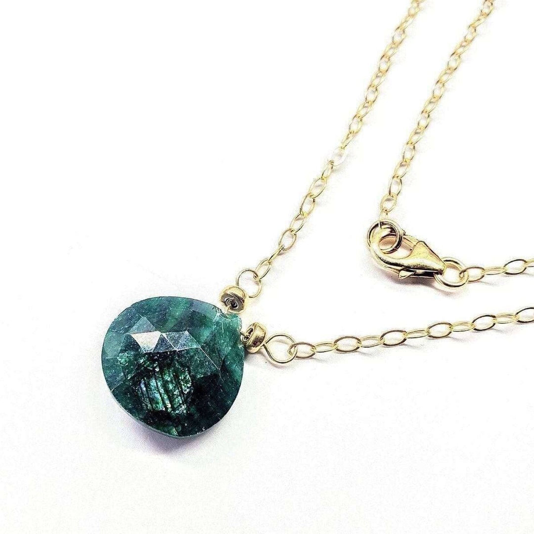 AMD1130-314K Gold Filled Emerald Necklace | Handmade Wire Wrapped Pear DropJewelryNecklace$ 56.00Alexa Martha Designs