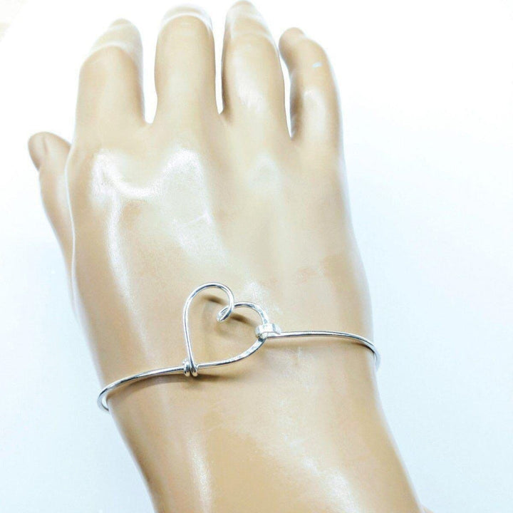 AMD1202-2 Wire Wrapped Heart Bangle in Sterling Silver AlexaJewelryBracelet$ 62.00Alexa Martha Designs