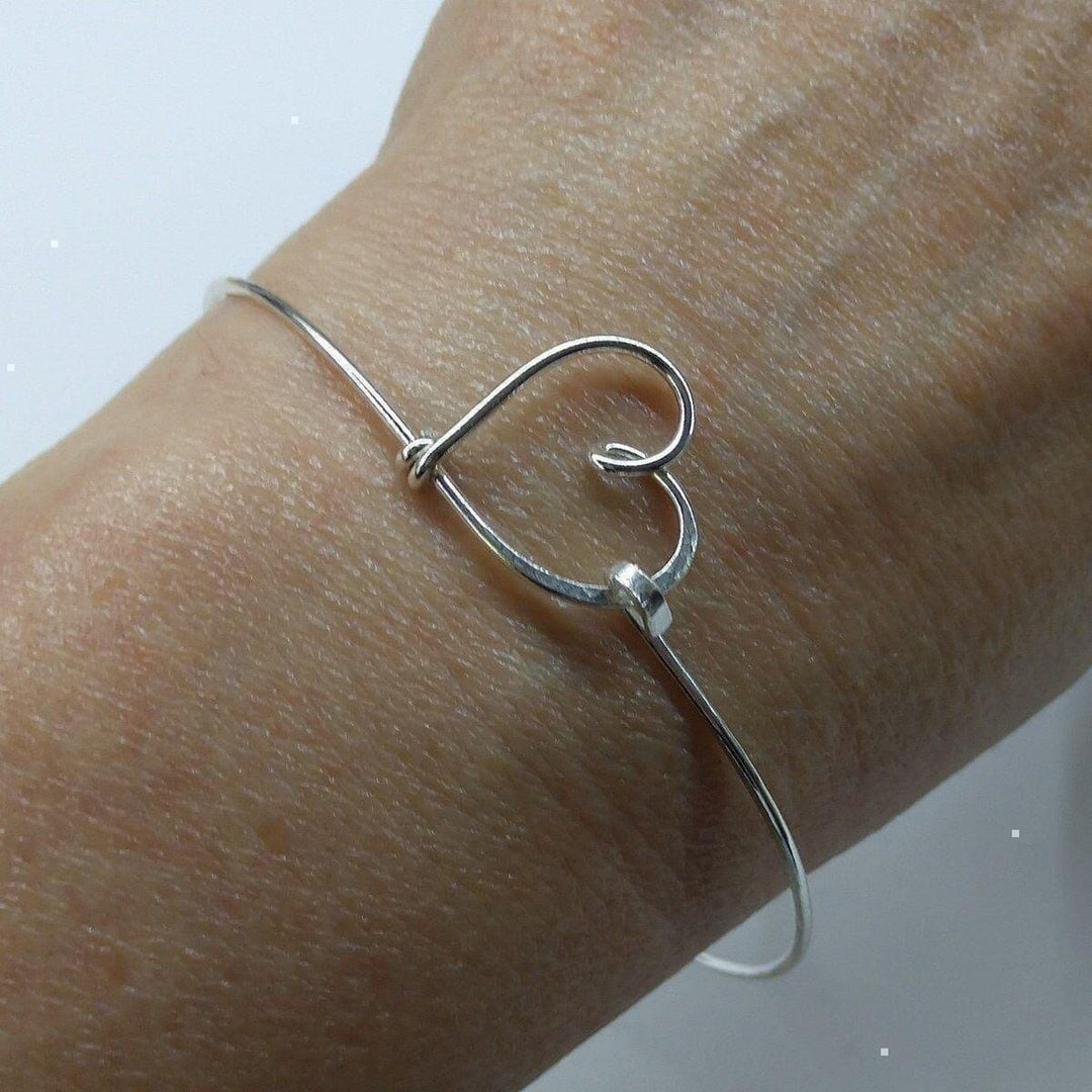 AMD1202-2 Wire Wrapped Heart Bangle in Sterling Silver AlexaJewelryBracelet$ 62.00Alexa Martha Designs