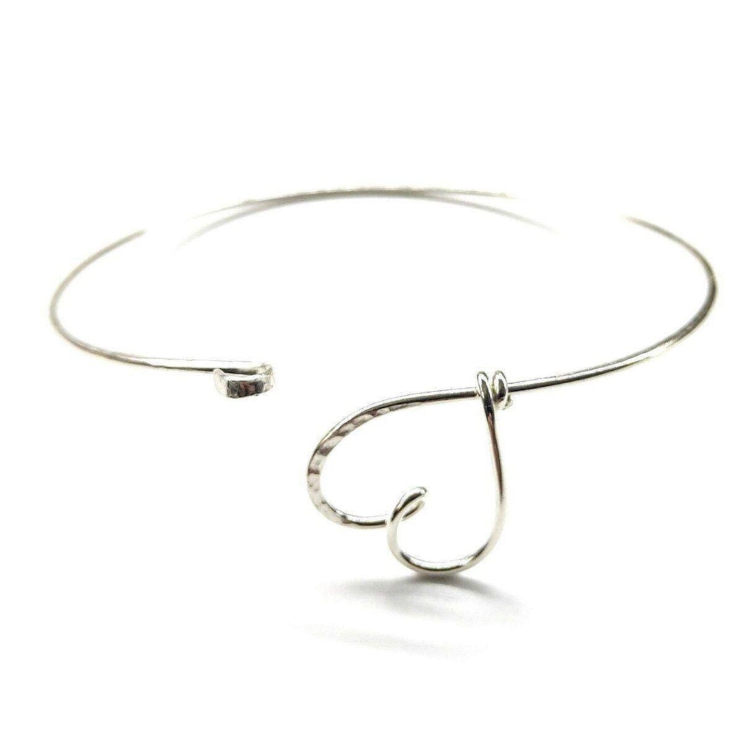 AMD1202-2 Wire Wrapped Heart Bangle in Sterling Silver AlexaJewelryBracelet$ 62.00Alexa Martha Designs
