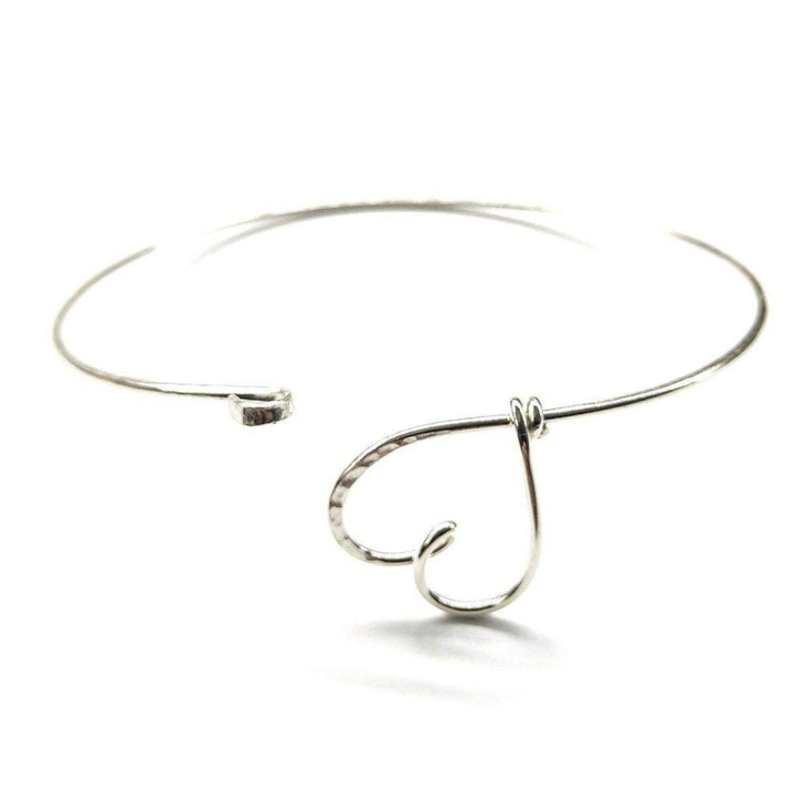 AMD1202-2 Wire Wrapped Heart Bangle in Sterling Silver AlexaJewelryBracelet$ 62.00Alexa Martha Designs