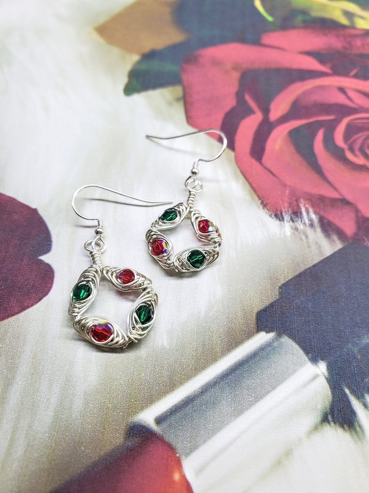 Limited Edition 2023 Red and Green Christmas Holiday Earrings - Earrings - Alexa Martha Designs   