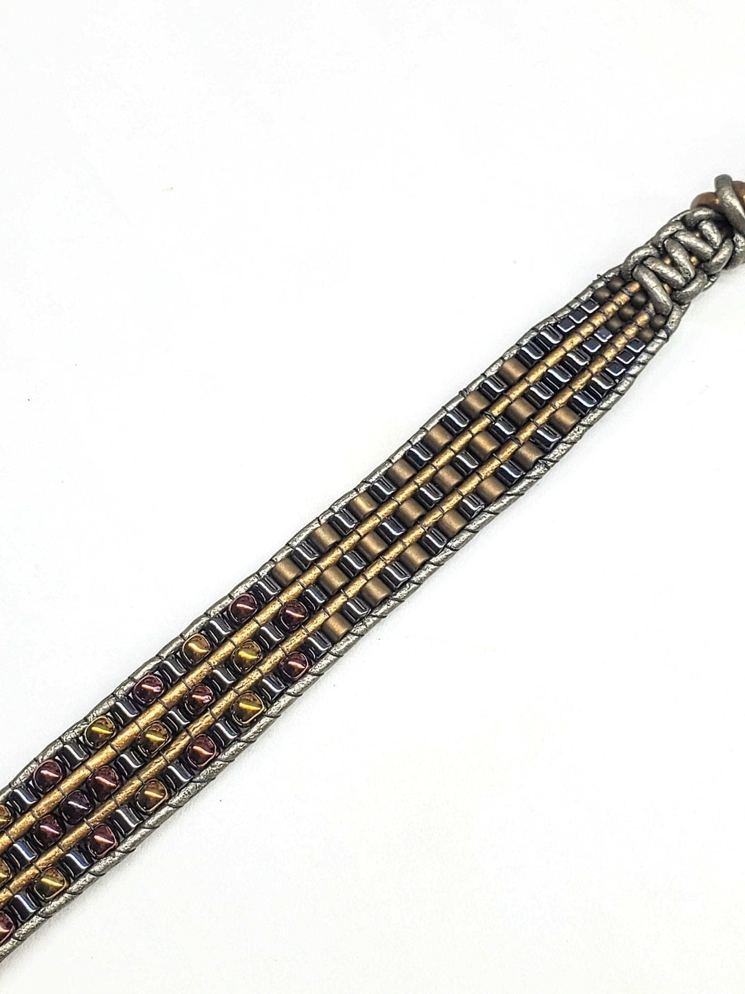 Men's Tree of Life  Intricately Beaded Leather Wrap Bracelet - Bracelet - Alexa Martha Designs   