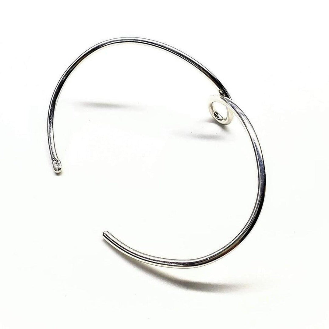 Timeless Classic Silver Reversible Teardrop Awareness Bangle -Bangles /Bracelets - Alexa Martha Designs